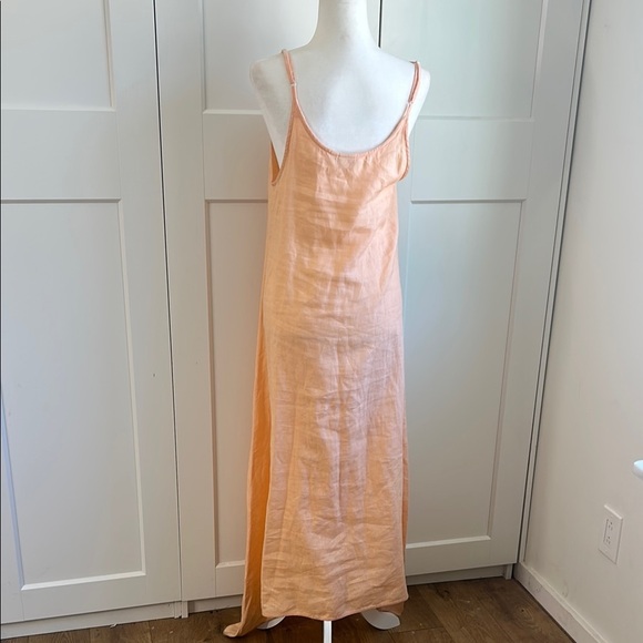 Onia Peach Linen Maxi Dress | M - Picture 2 of 6